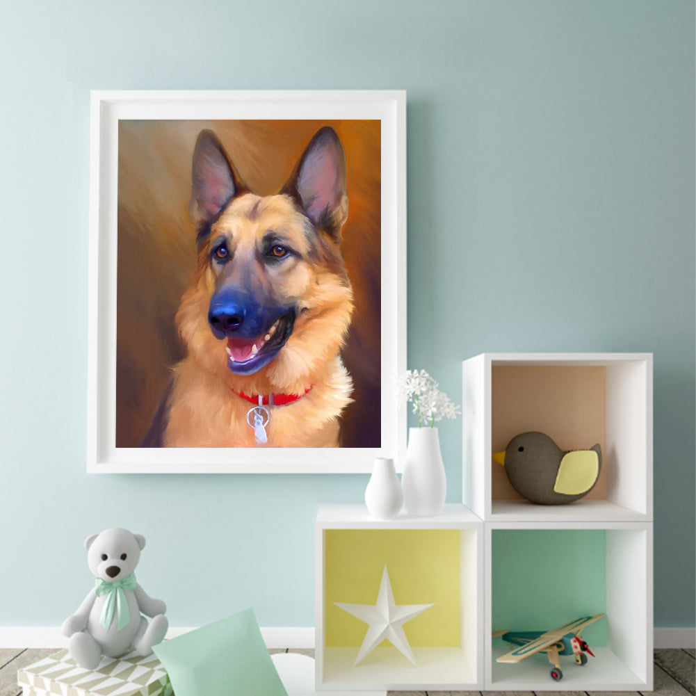 Belgian Shepherd - Full Round Drill Diamond Painting 40*50CM