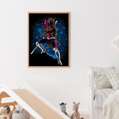 Goku Silhouette - Full Round Drill Diamond Painting 30*40CM