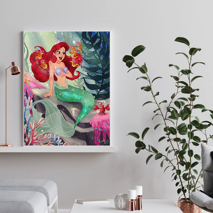 Disney Princess Ariel 40*50CM(Canvas) Full Square Drill Diamond Painting