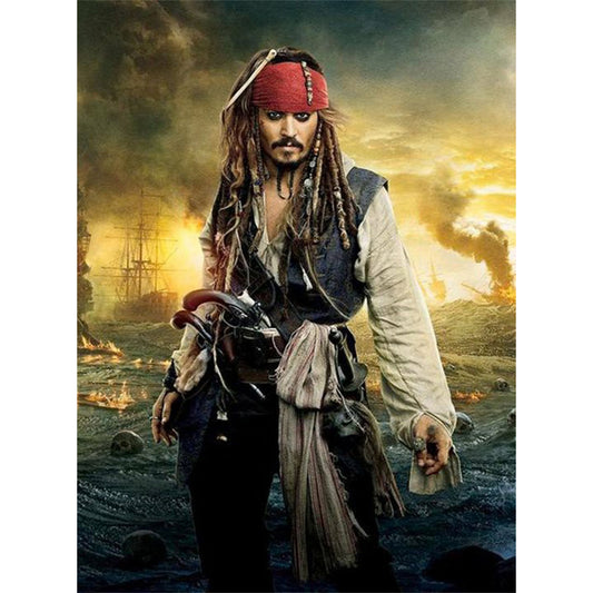 Pirates Of The Caribbean Captain Jack 50*60CM(Canvas) Full Square Drill Diamond Painting