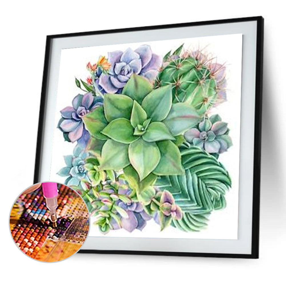 Succulents - Full Square Drill Diamond Painting 50*50CM