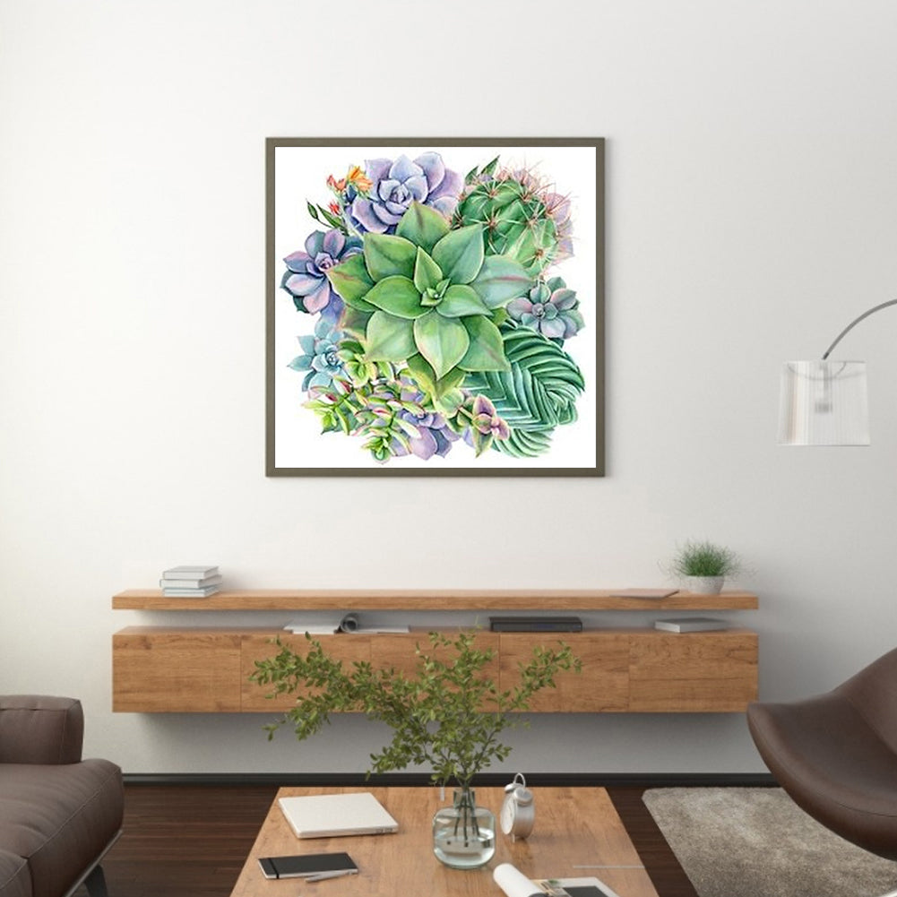 Succulents - Full Square Drill Diamond Painting 50*50CM