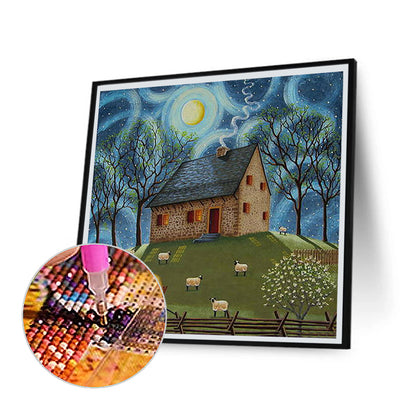 Abstract House - Full Round Drill Diamond Painting 40*40CM