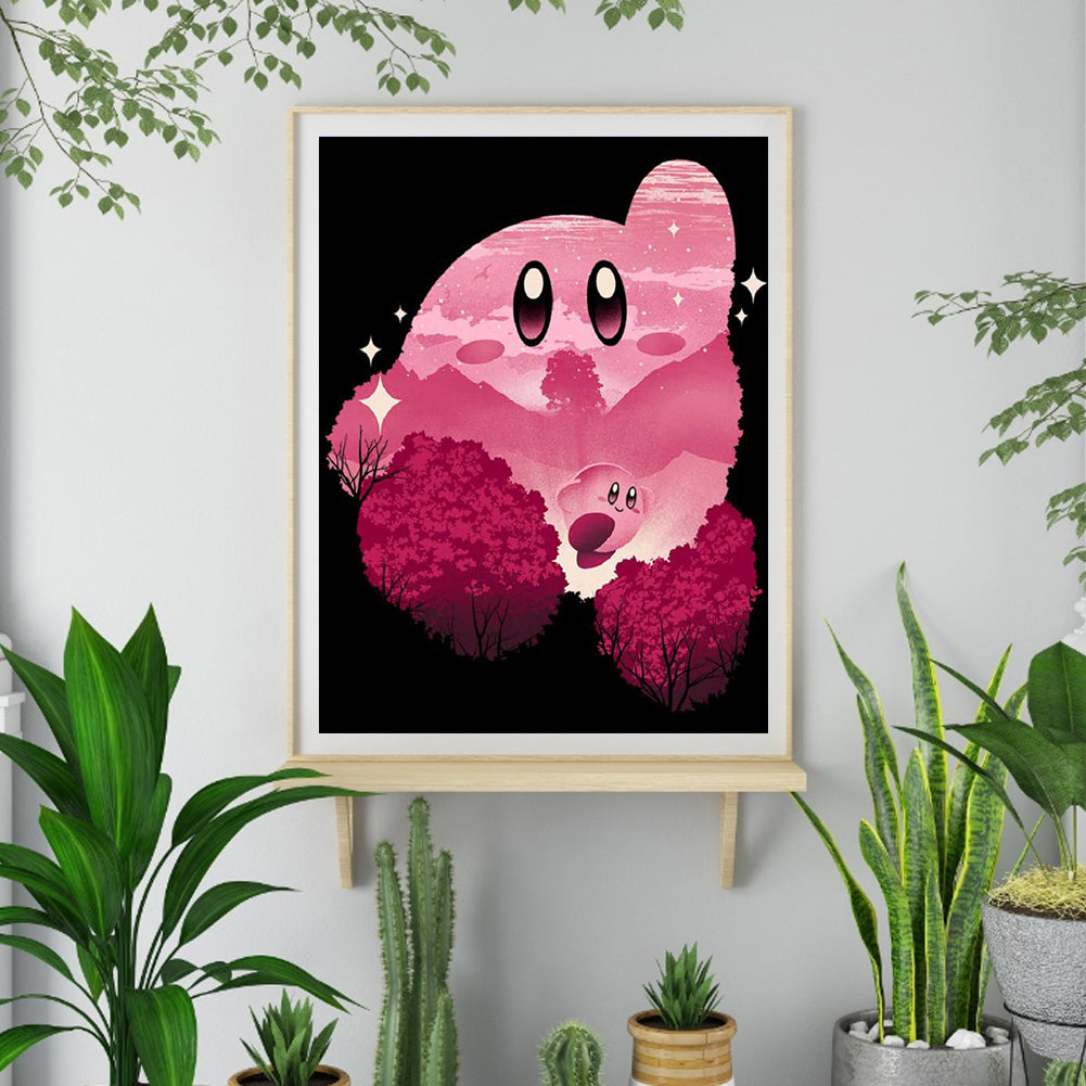Kirby Silhouette - Full Round Drill Diamond Painting 30*40CM
