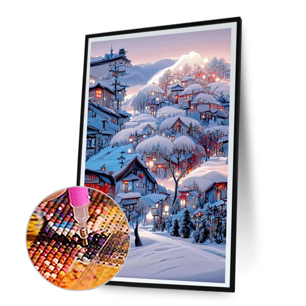 Colorful Castle Landscape - Full Round Drill Diamond Painting 50*75CM