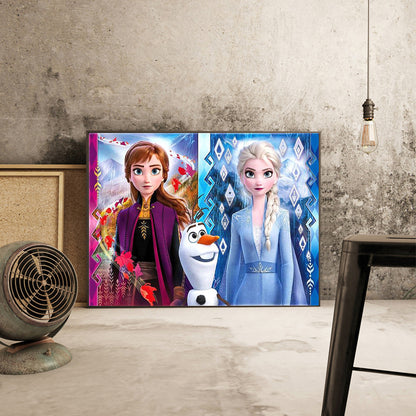 Princess Anna And Princess Elsa - Full Square Drill Diamond Painting 40*30CM