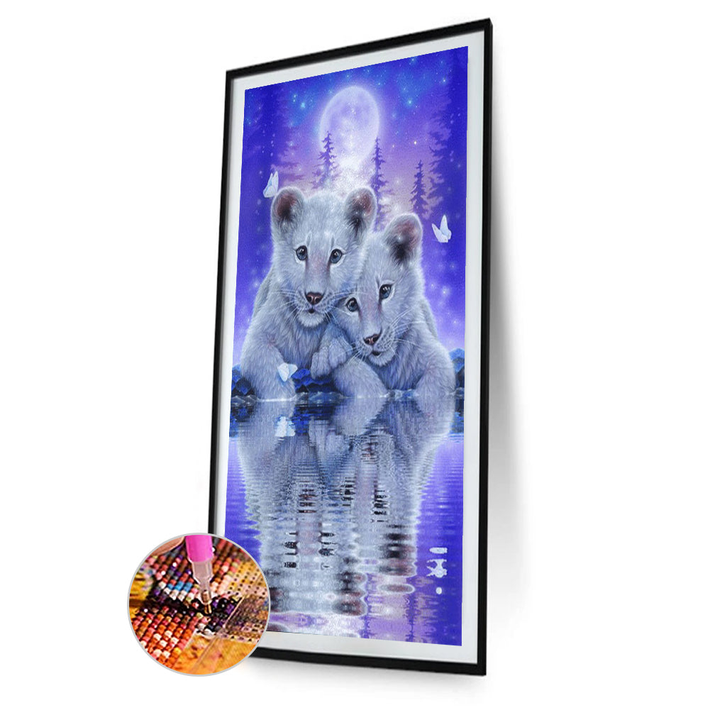 Baby Lion - Full Square Drill Diamond Painting 40*70CM
