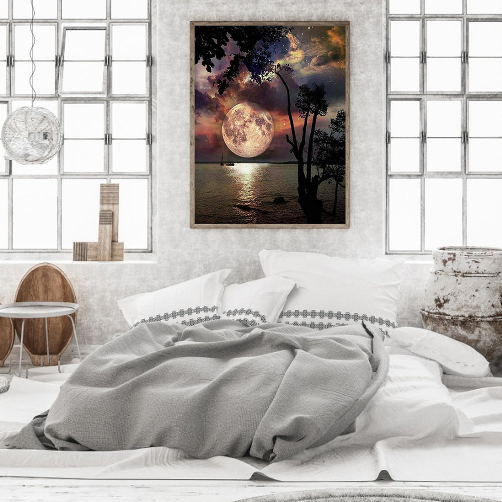 Moonlit Night - Full Round Drill Diamond Painting 40*50CM