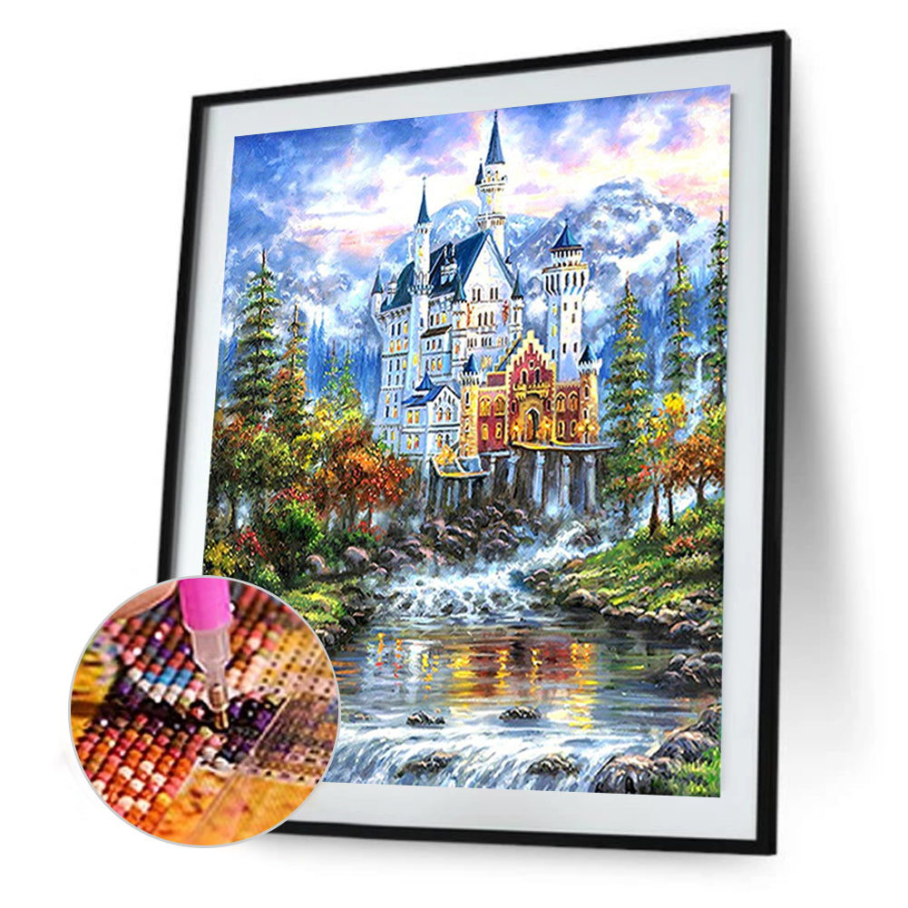 Forest Castle - Full Round Drill Diamond Painting 40*50CM