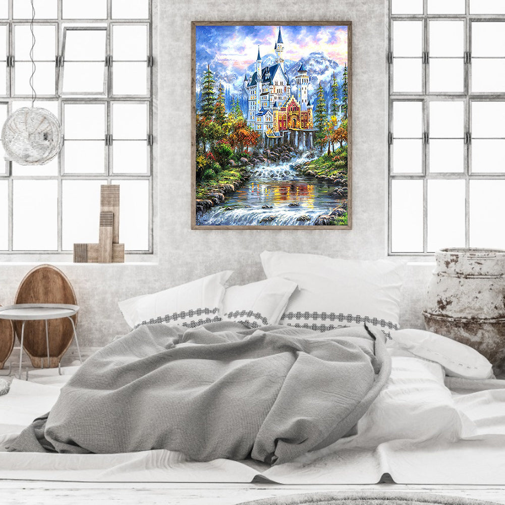 Forest Castle - Full Round Drill Diamond Painting 40*50CM