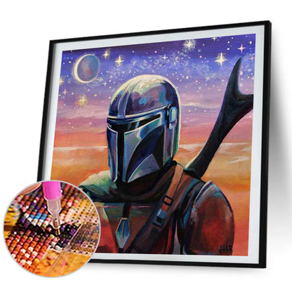 Star Wars The Mandalorian - Full Round Drill Diamond Painting 30*30CM