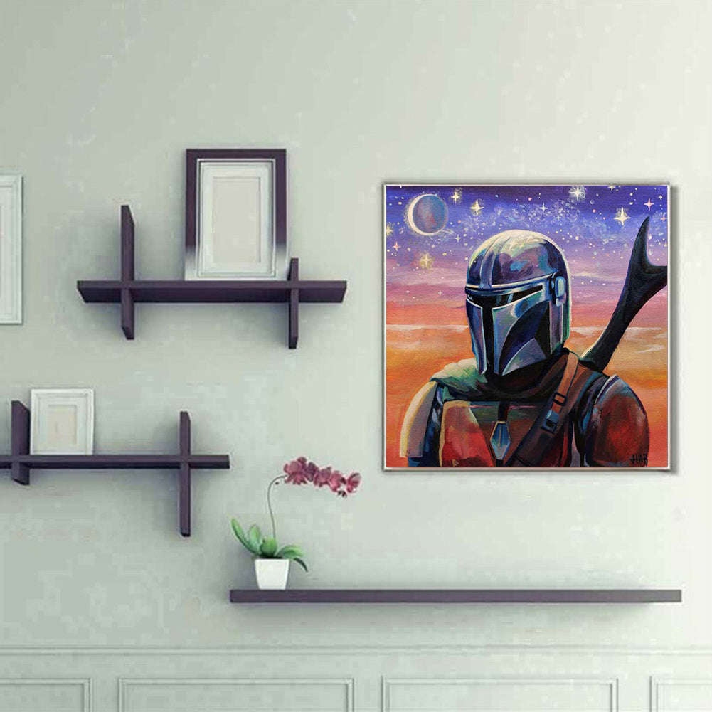 Star Wars The Mandalorian - Full Round Drill Diamond Painting 30*30CM