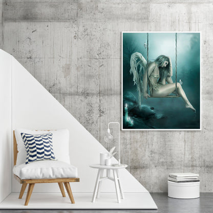 Angel On Swing - Full Square Drill Diamond Painting 40*50CM