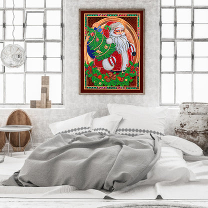 Christmas Santa - Special Shaped Drill Diamond Painting 30*40CM