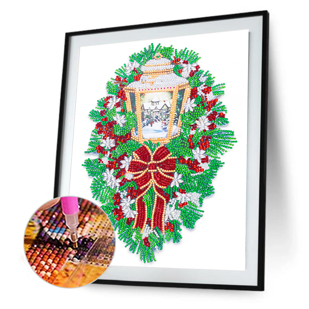 Christmas Mood Lights - Special Shaped Drill Diamond Painting 30*40CM