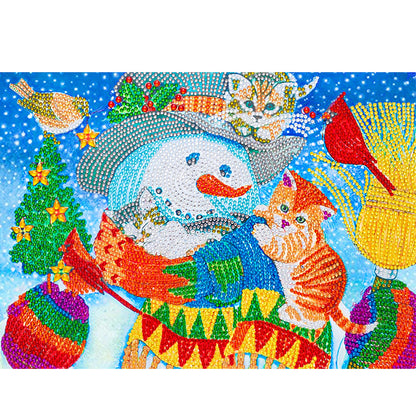 Snowman - Special Shaped Drill Diamond Painting 40*30CM