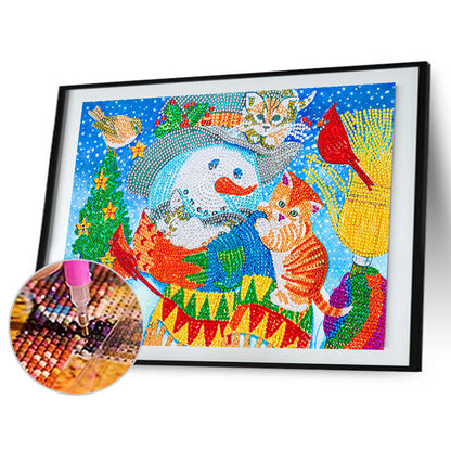 Snowman - Special Shaped Drill Diamond Painting 40*30CM