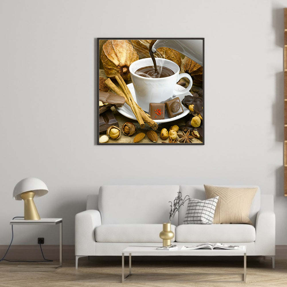 Hot Air Coffee Cup - Full Square Drill Diamond Painting 30*30CM