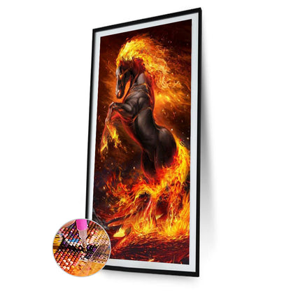 Flame Horse - Full Square Drill Diamond Painting 40*70CM