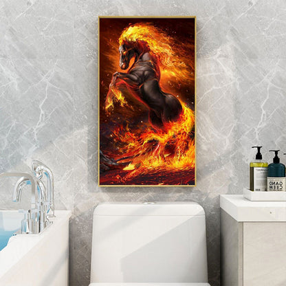 Flame Horse - Full Square Drill Diamond Painting 40*70CM