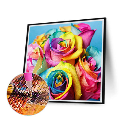 Rose Flower - Full Round Drill Diamond Painting 40*40CM