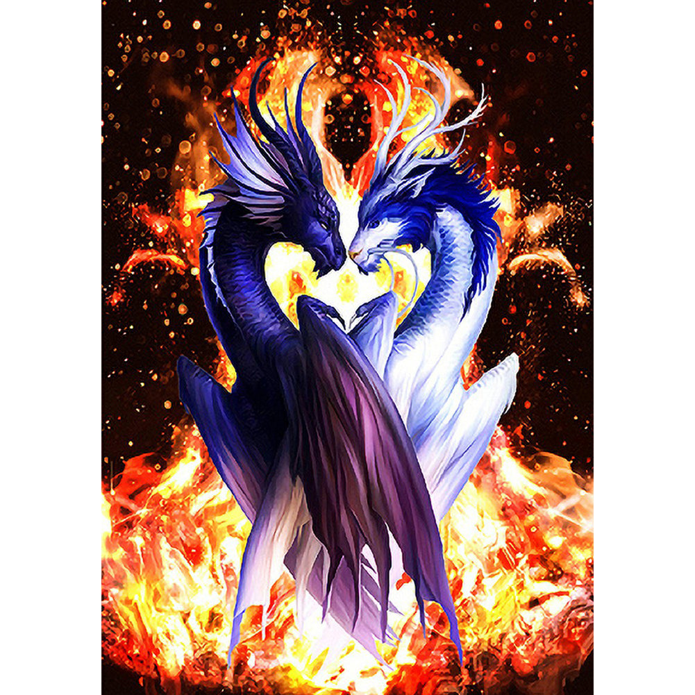 Fire Dragon - Full Round Drill Diamond Painting 40*50CM