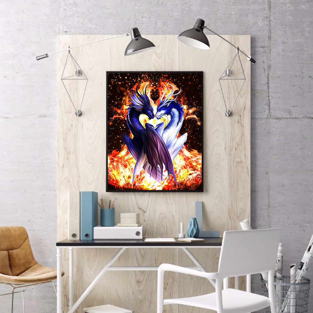 Fire Dragon - Full Round Drill Diamond Painting 40*50CM