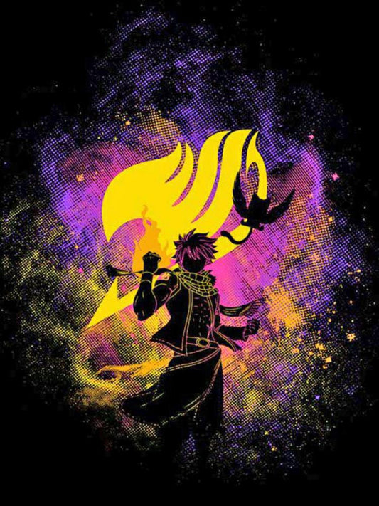 Fairy Tail - Natsu Silhouette - Full Round Drill Diamond Painting 30*40CM