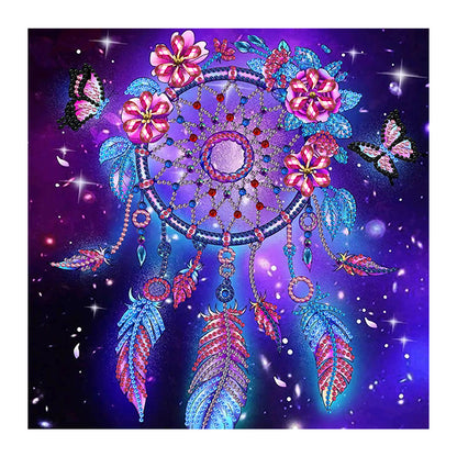 Flower Dream Catcher - Special Shaped Drill Diamond Painting 30*30CM