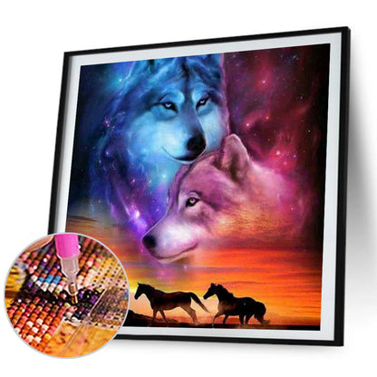 Wolf - Full Square Drill Diamond Painting 30*30CM