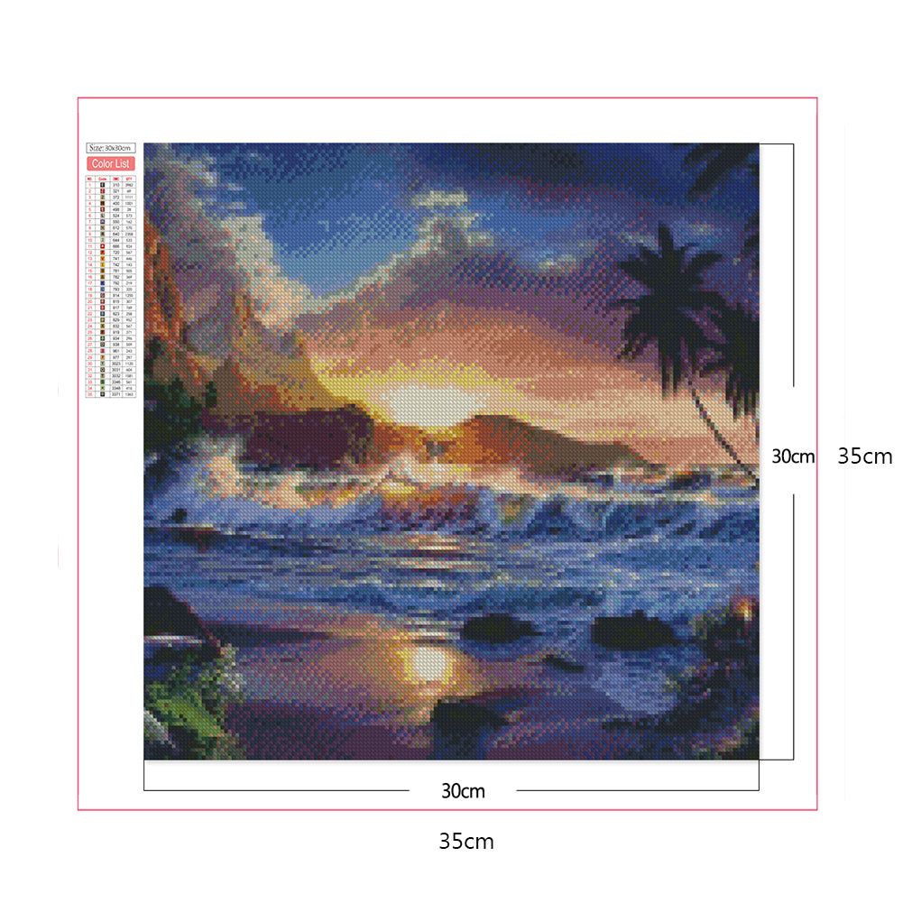 Beach - Full Square Drill Diamond Painting 30*30CM