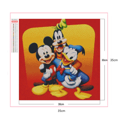 Mickey Mouse Donald Duck - Full Square Drill Diamond Painting 30*30CM