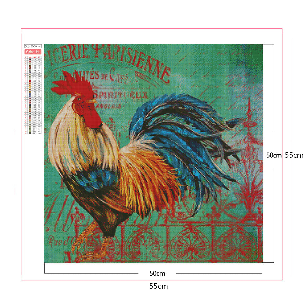 Rooster - Full Square Drill Diamond Painting 50*50CM