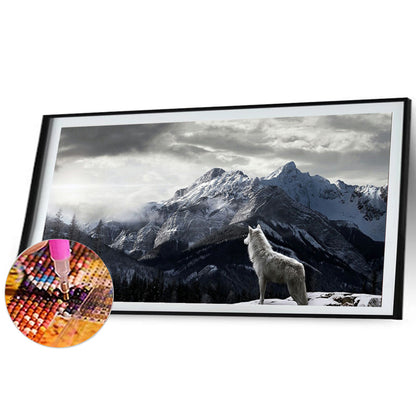 Highland Wolf - Full Square Drill Diamond Painting 80*40CM