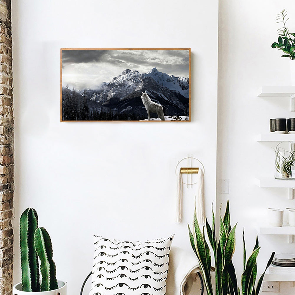 Highland Wolf - Full Square Drill Diamond Painting 80*40CM