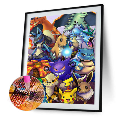 Pikachu Family - Full Square Drill Diamond Painting 40*50CM