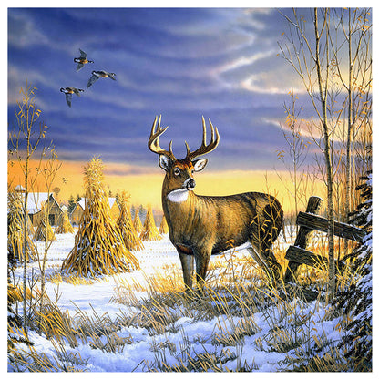 Deer In The Forest - Full Square Drill Diamond Painting 50*50CM