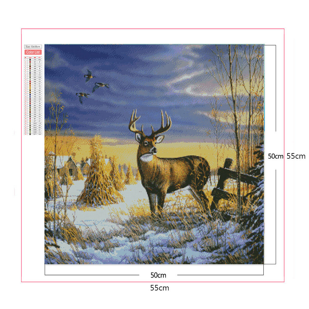 Deer In The Forest - Full Square Drill Diamond Painting 50*50CM