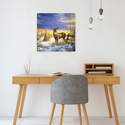 Deer In The Forest - Full Square Drill Diamond Painting 50*50CM