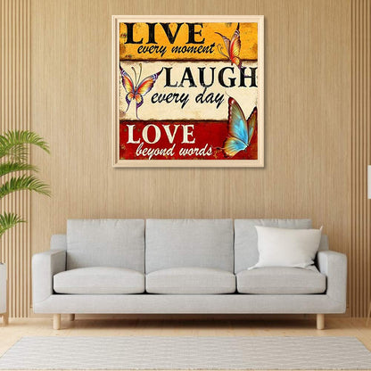 Love Calligraphy - Full Square Drill Diamond Painting 30*30CM