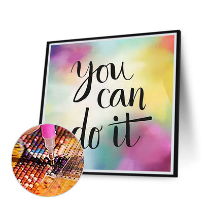 Come On Calligraphy - Full Square Drill Diamond Painting 30*30CM