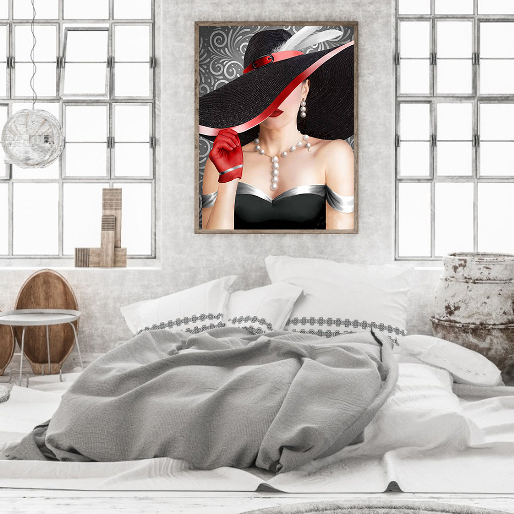 Temperament Woman - Full Round Drill Diamond Painting 40*50CM