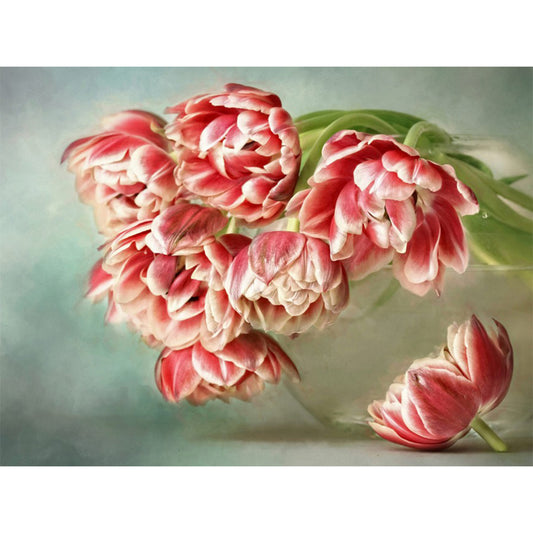 Tulip Bouquet - Full Round Drill Diamond Painting 40*30CM