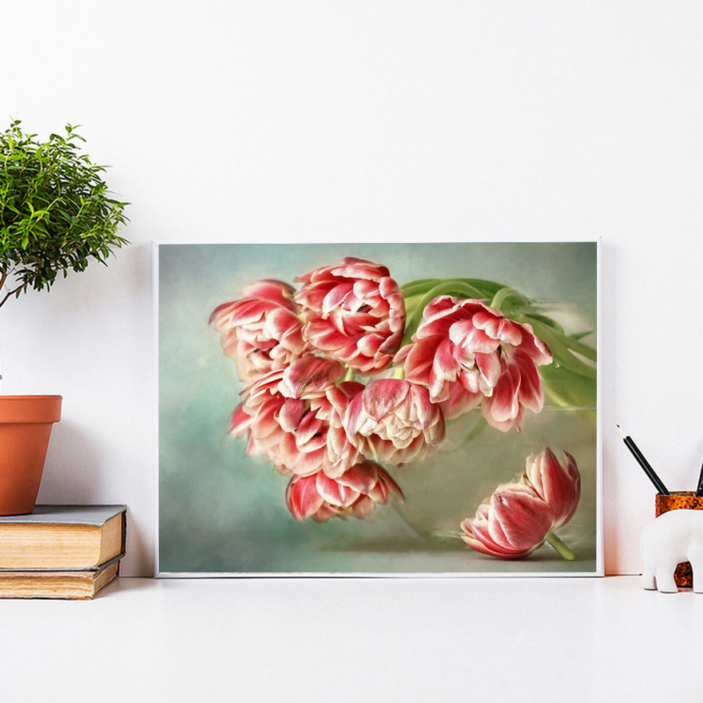 Tulip Bouquet - Full Round Drill Diamond Painting 40*30CM