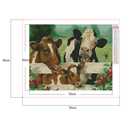Farm Cow - Full Square Drill Diamond Painting 50*40CM