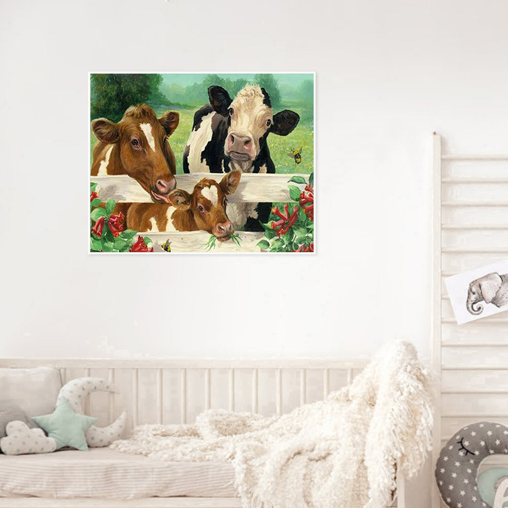 Farm Cow - Full Square Drill Diamond Painting 50*40CM