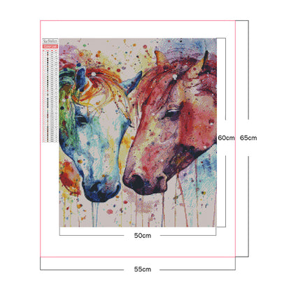 Watercolor Horse - Full Square Drill Diamond Painting 50*60CM