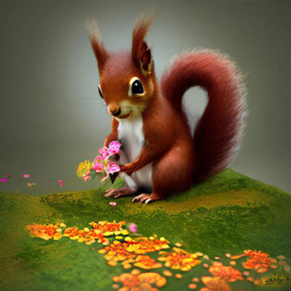 Cute Chipmunk - Full Round Drill Diamond Painting 30*30CM