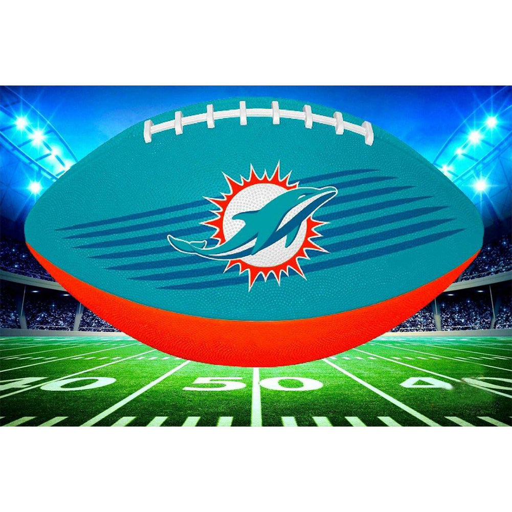 Miami Dolphins Football Team - Full Round Drill Diamond Painting 40*30CM
