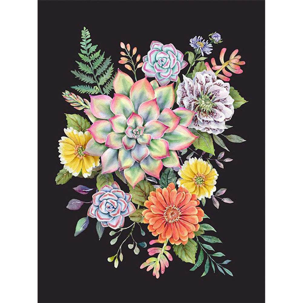 Succulent Plants - Full Round Drill Diamond Painting 40*50CM